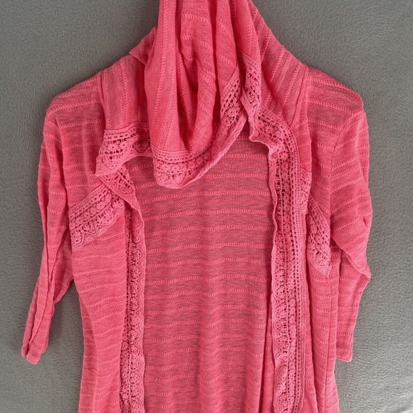 Maurices Cardigan Sweater Womens Medium 3/4 Sleeve Bohemian BOHO Style Open - Picture 5 of 10